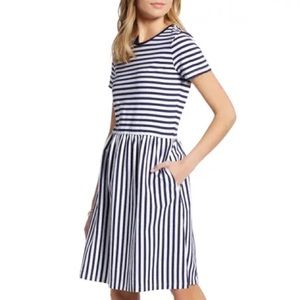 1901 t shirt striped dress with pockets size xs